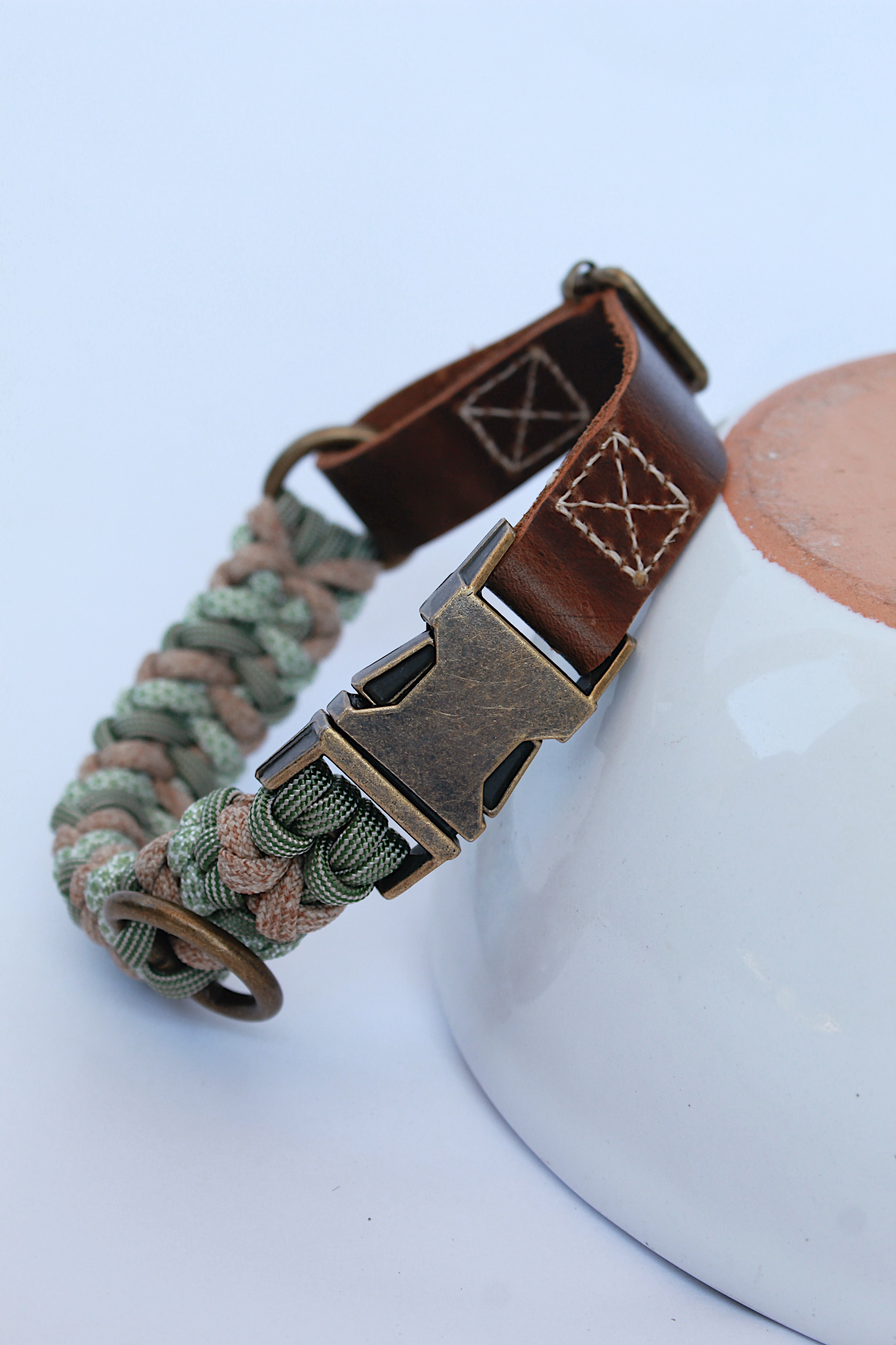 Pre Made Flow Collar - Fern & Sand
