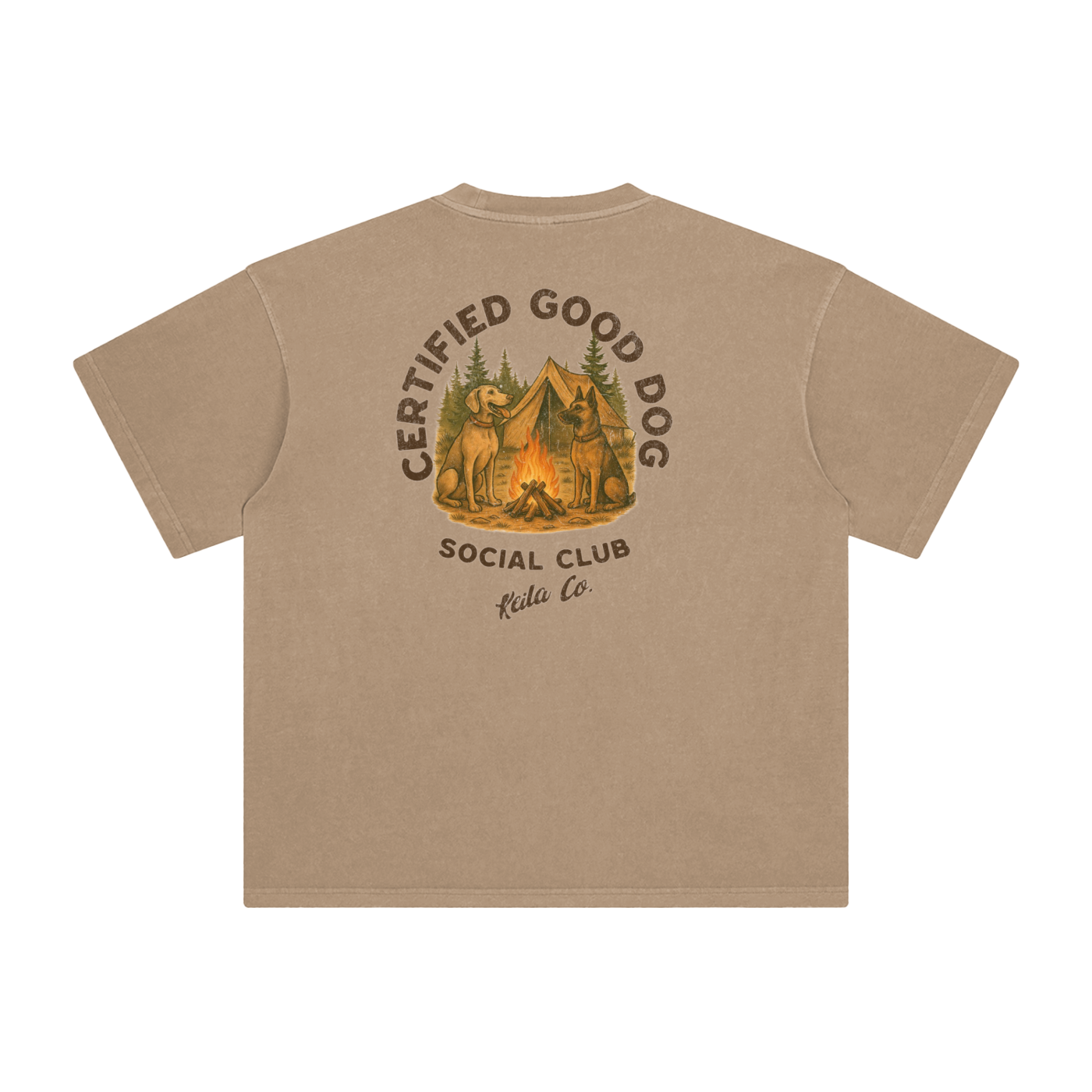 Certified Good Dog Social Club T - Shirt Coffee