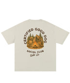 Certified Good Dog Social Club oversized T - Shirt Heavy weight