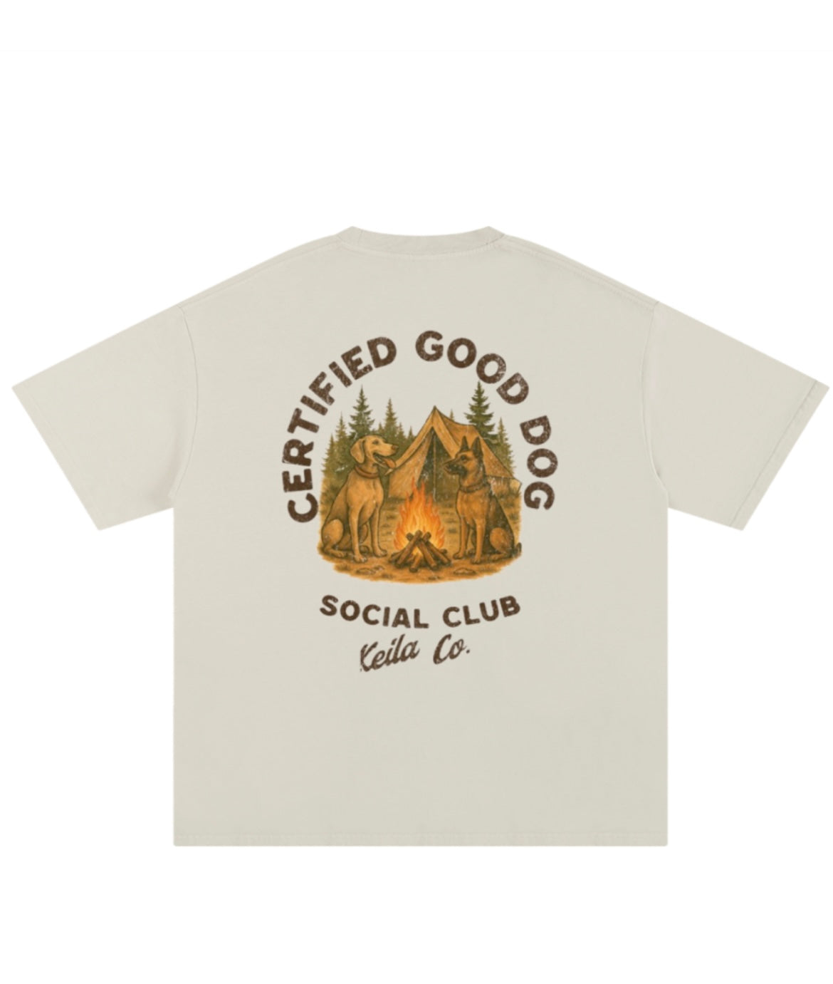 Certified Good Dog Social Club oversized T - Shirt Heavy weight