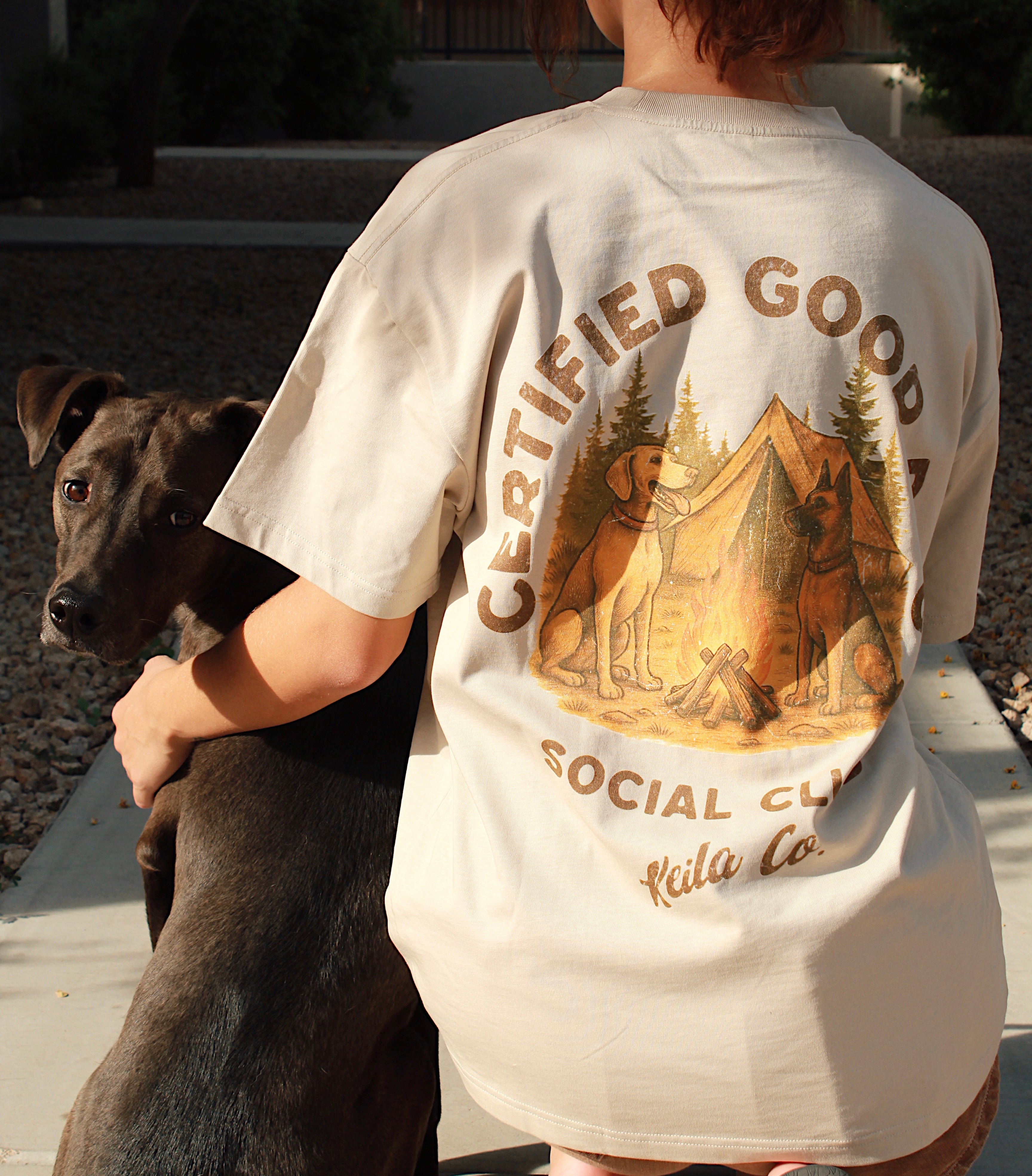 Certified Good Dog Social Club oversized T - Shirt Heavy weight