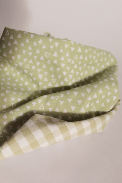 Sage Gingham Reversible Bandana