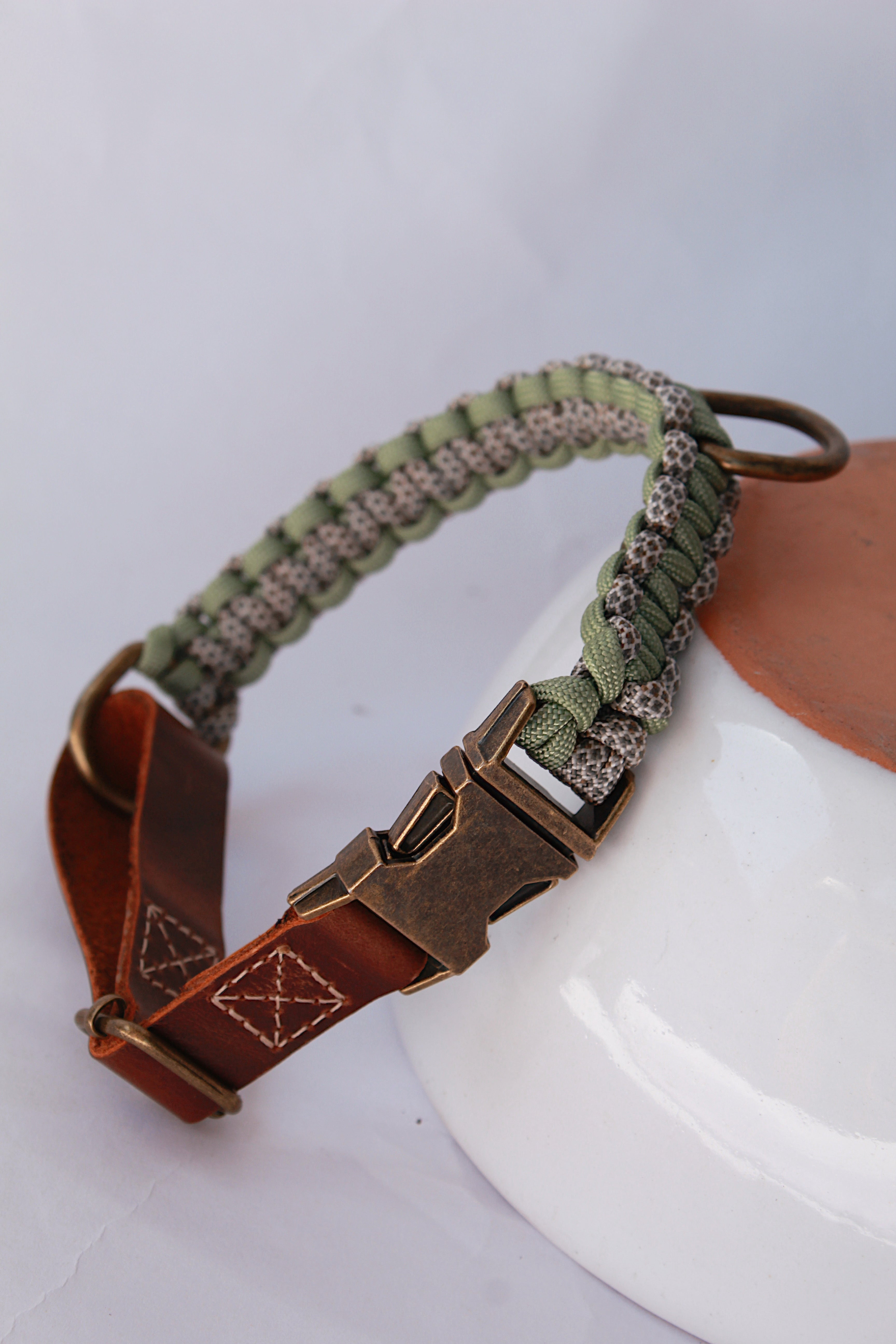 Fusion Collar - Moss & Hex grey