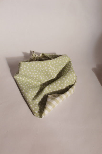 Sage Gingham Reversible Bandana