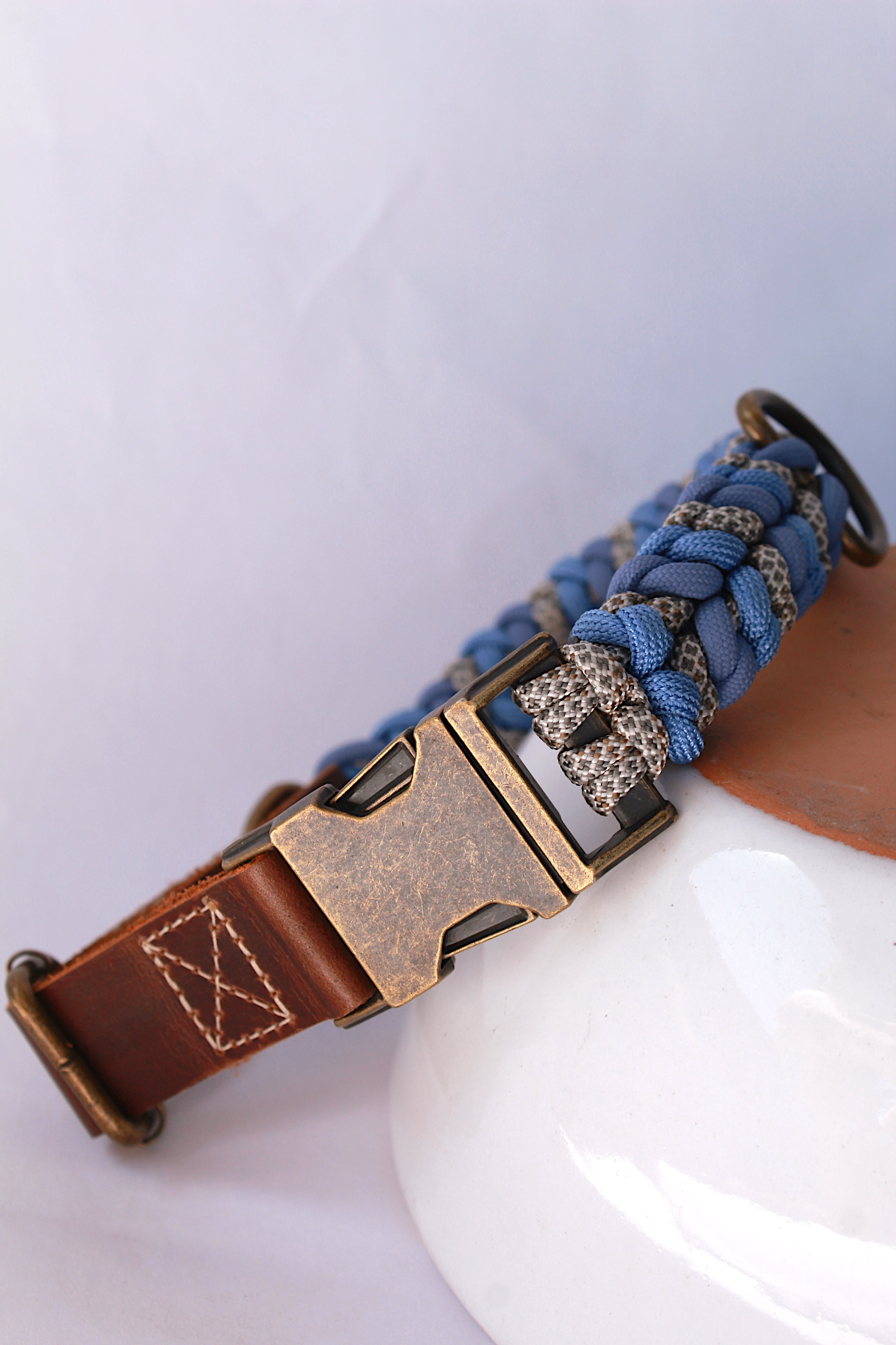 Pre - Made Flow Collar - Blue Lavender Paracord