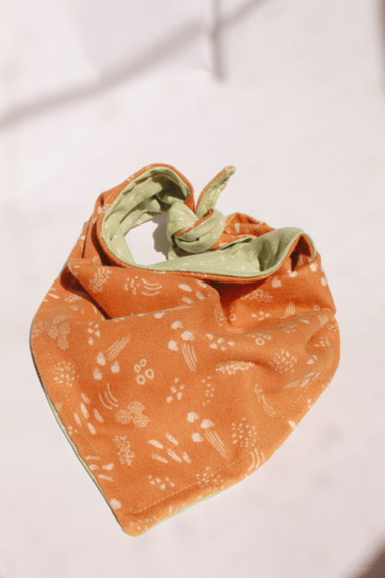 Burnt Sienna and Sage Cluster Tie Bandana